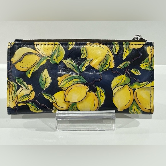 Patricia Nash Lemon Print Leather Wallet Clutch - Picture 2 of 8